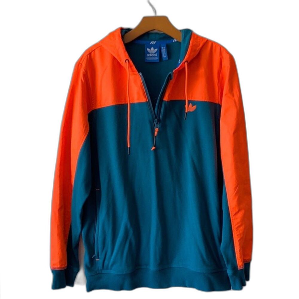 Adidas Men Trefoil Hoodie Reflective 1/4 Zip Dolphins Colorway